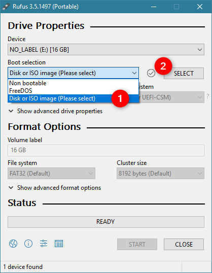 How to make a bootable USB drive with Windows, Ubuntu or FreeDOS