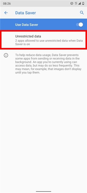 The Android Data Saver and how to enable it