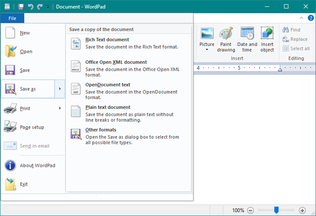 How to work with WordPad in Windows