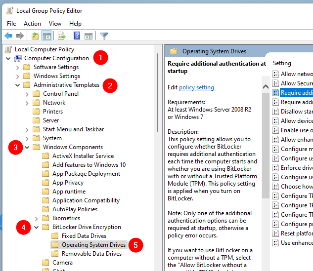 How to allow BitLocker without a compatible TPM chip on Windows