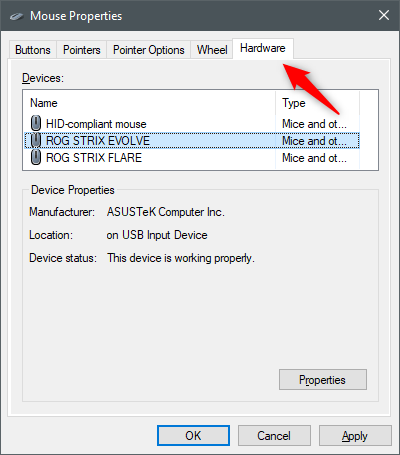 How to configure the mouse settings and sensitivity, in Windows 10