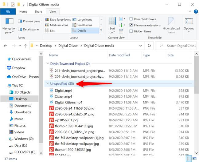 How to sort, group, and filter files & folders in Windows 10s File Explorer