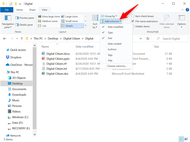 How to sort, group, and filter files & folders in Windows 10s File Explorer