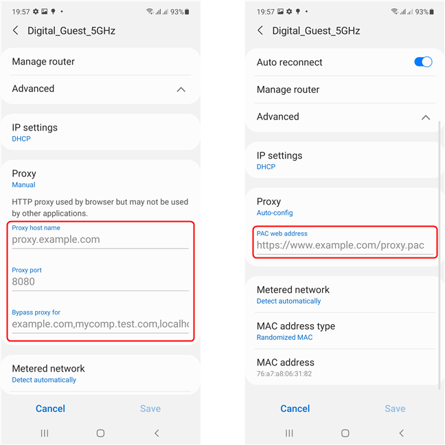 How to set an Android proxy server for Wi-Fi networks