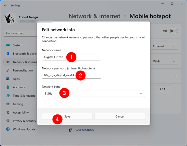 How to make a Windows 11 hotspot