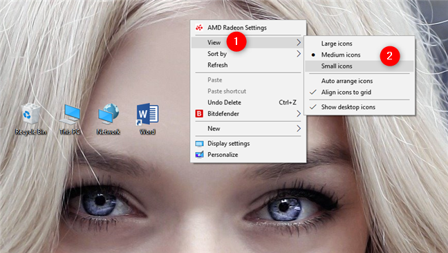 How to make desktop icons smaller (or bigger) in Windows - 4 methods