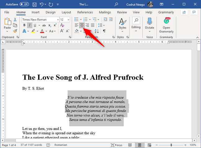 4 ways to align text in Microsoft Word