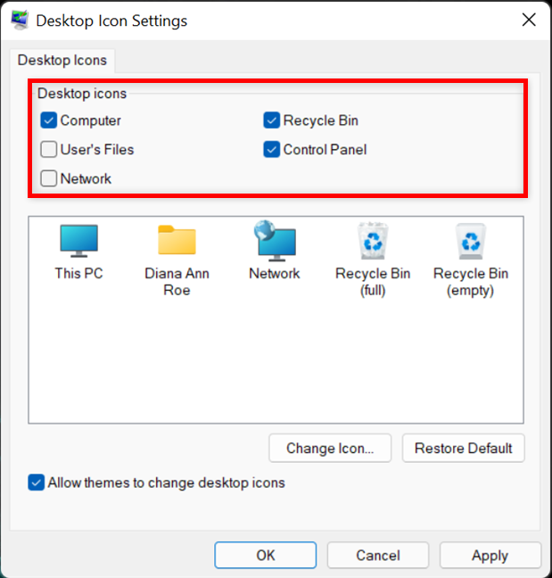 How to add or remove desktop icons (shortcuts) in Windows