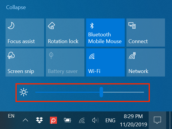 7 ways to adjust the screen brightness in Windows 10