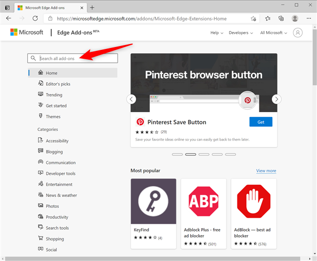 How to get, configure, and remove Microsoft Edge extensions