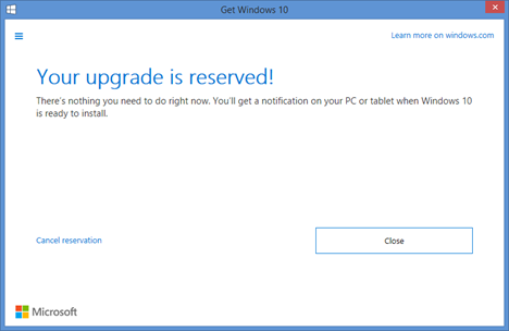 How To Reserve Your Free Upgrade To Windows 10