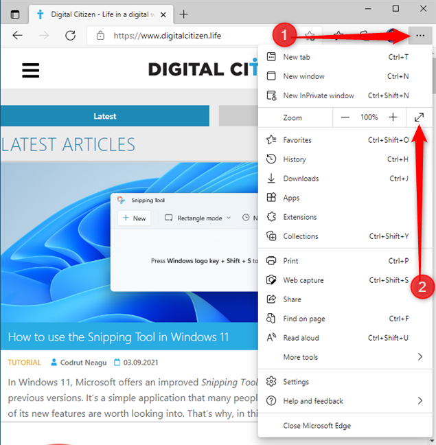 Put Chrome & other browsers in full screen (Edge, Firefox, and Opera)