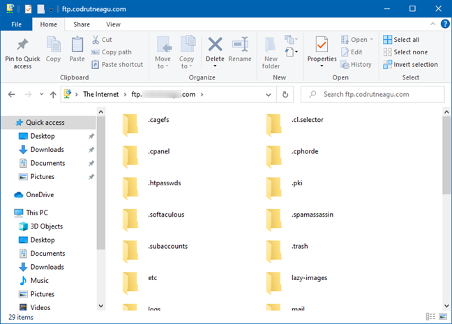 How to connect to an FTP server in Windows 10, from File Explorer