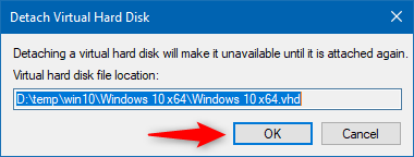 How to open, unmount, or permanently attach a VHD file in Windows 10