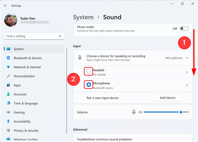 3 ways to set the default microphone in Windows 11