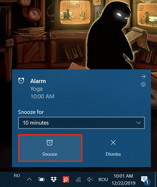 How to use and turn off alarms in Windows 10