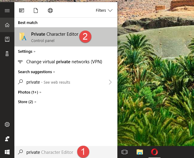 How to create your own characters with the Private Character Editor from Windows