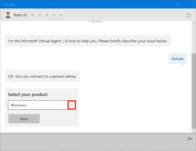 How to use the Get Help app in Windows 10 to contact Microsofts support service