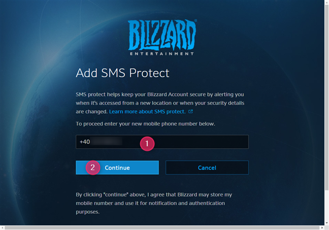 Enable and use two-factor authentication (2FA) for your Blizzard account