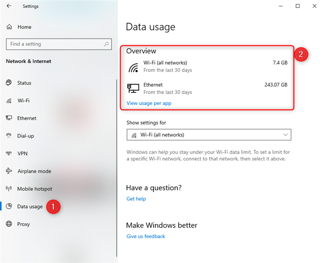 How to track which apps use the most data in Windows 10