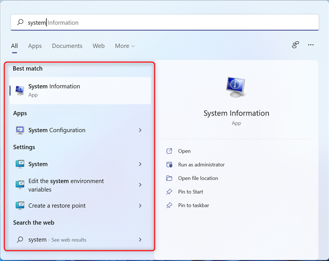 How to use Search in Windows 11