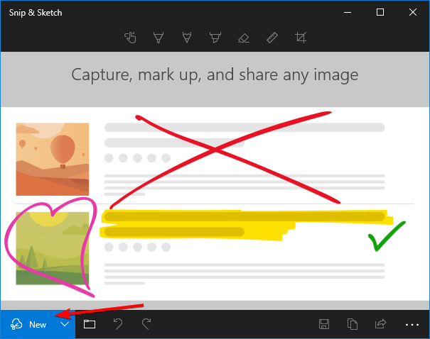 How to use Snip & Sketch to take screenshots in Windows 10