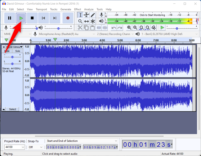 How to use Audacity to reverse audio in Windows