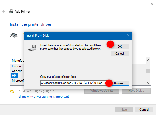 How to add a local printer on your Windows 10 computer, using a USB cable