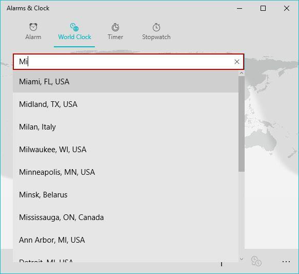 How to view the time in multiple countries, in Windows 10