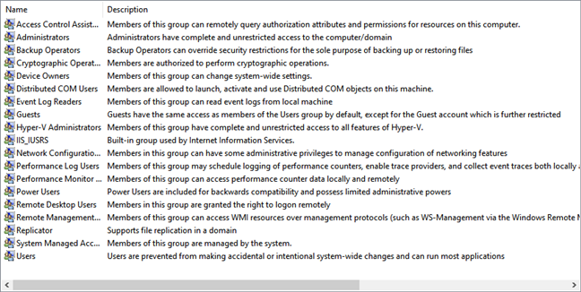 How to manage local users and groups in Windows 10 using lusrmgr.msc