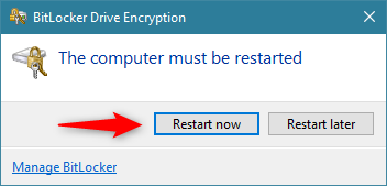 How to encrypt a system partition with BitLocker in Windows 10