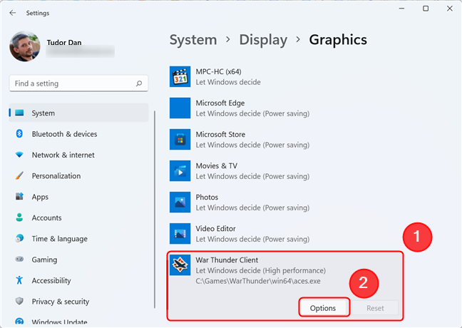 How to choose the default GPU for games or apps in Windows 11