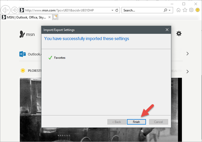 How to import or export bookmarks when using Internet Explorer