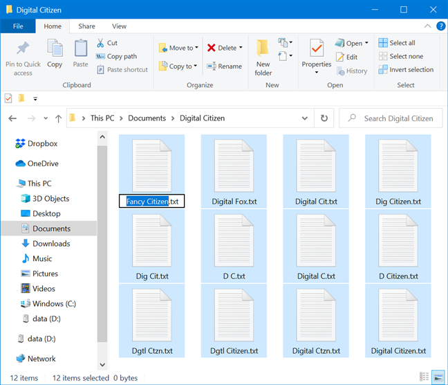 How to rename all files in a folder in Windows 10