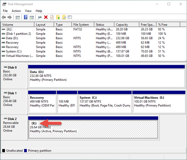 How to change the letter of any drive or partition, in Windows