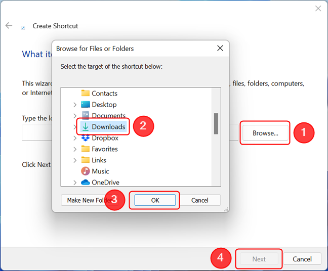 How to create shortcuts for files, folders, apps, and web pages in Windows