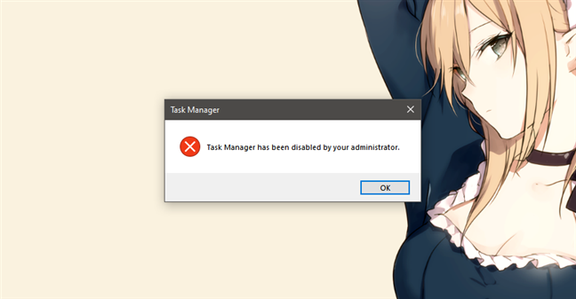 How disable the Task Manager in Windows 10