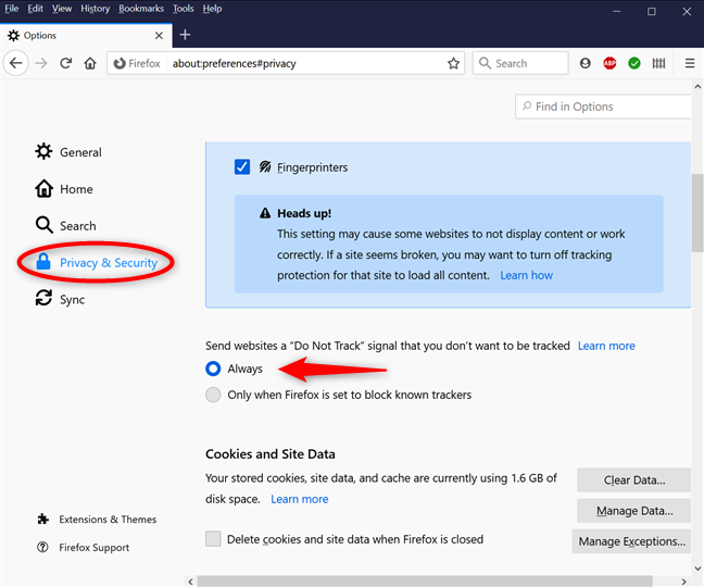 How to enable Do Not Track in Chrome, Firefox, Edge, and Opera