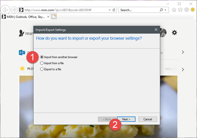 How to import or export bookmarks when using Internet Explorer