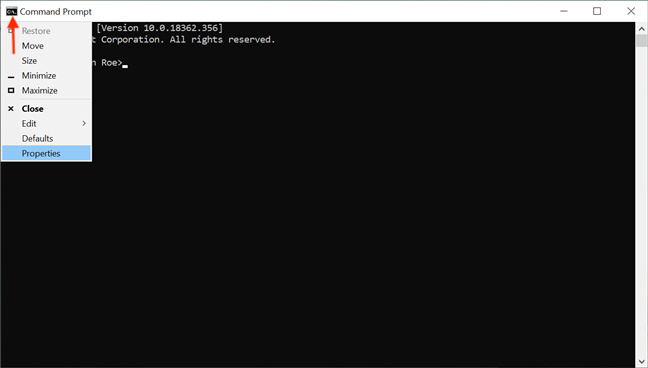 How to customize the Command Prompt (cmd) in Windows 10