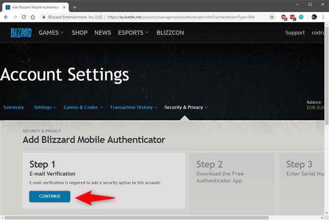 Enable and use two-factor authentication (2FA) for your Blizzard account