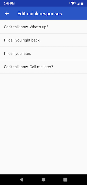 How to change quick response messages on your Android smartphone
