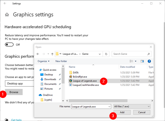 How to choose the default GPU for gaming or apps in Windows 10