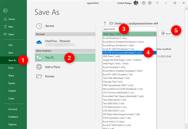 Export passwords from Chrome, Firefox, Opera, Microsoft Edge, and Internet Explorer