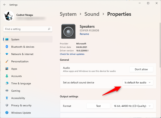 2 ways to change the default speakers in Windows 11