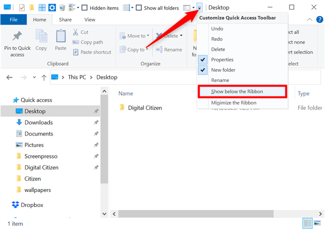 The Quick Access Toolbar in Windows 10: All you need to know