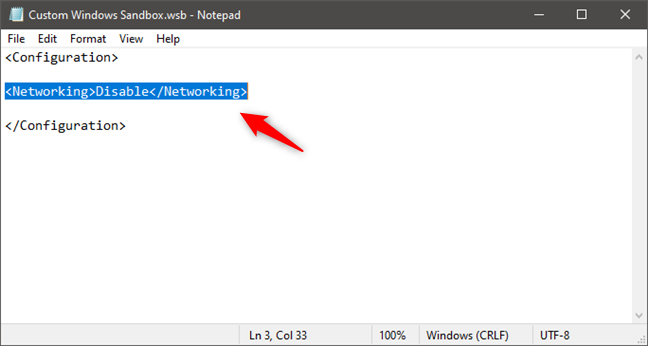 Disabling network in Windows Sandbox