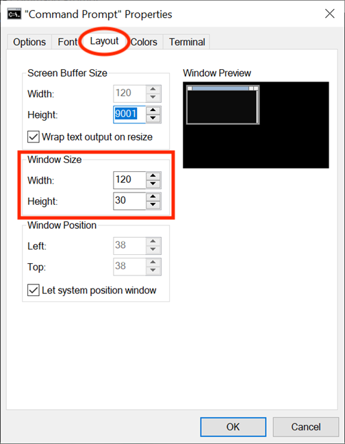 How to customize the Command Prompt (cmd) in Windows 10