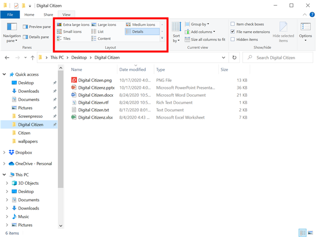 How to use the File Explorer views in Windows 10 like a pro