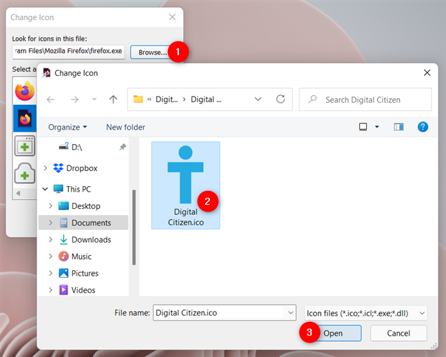 How to change a shortcut icon in Windows 11 and Windows 10